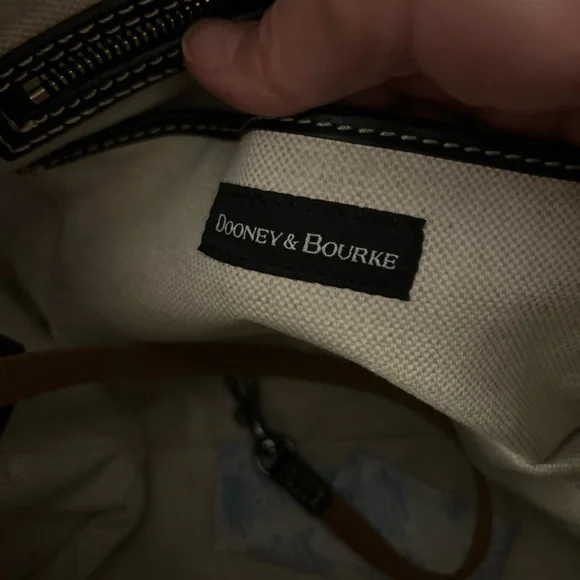 Dooney & Bourke Florentine & Pebbled Leather Satchel 30 Black Satchel w/ 🍓 Charm - Picture 8 of 16